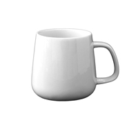 Mug à café en céramique classique personnalisé avec logo, forme en V, 14 oz, blanc, résistant au micro-ondes et au lave-vaisselle, cadeaux d'affaires