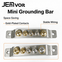 Barre de terre compacte en cuivre haute tension pour protection contre la foudre JEMvolt Mini, borne de mise à la terre pour armoire électrique