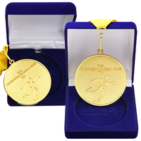 Médaillon de Sport personnalisé bon marché, médaille de présentation avec boîte en velours