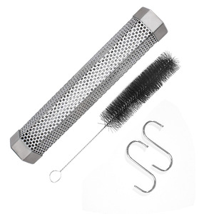 Tube à fumer pour barbecue en acier inoxydable de 12 pouces, tube à fumer hexagonal perforé pour fumer à chaud et à froid sur n'importe quel barbecue - Product Image 1