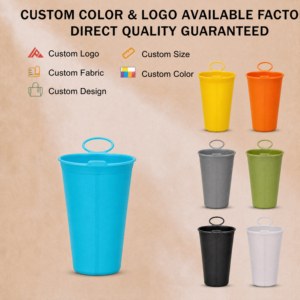Gobelet d'eau pliable LUPU en TPU, récipient souple portable, logo personnalisé, bouteille d'eau réutilisable et pliable pour la randonnée, le camping et la course à pied - Product Image 4