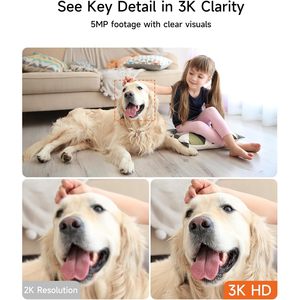 CINMOORE 3K Pet <b>Camera</b> Indoor <b>WiFi</b> Baby Monitor with Night Vision Pan Tilt Speaker for Home <b>Security</b> and Pet Monitoring - Product Image 6