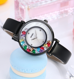 SKMEI 2041 Luxury Quartz Movement Fashion Women <b>Watch</b> Leather Strap Waterproof Wristwatch for Ladies <b>Girls</b> <b>Watches</b> - Product Image 1