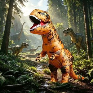 Halloween realistic Tyrannosaurus rex dinosaur inflatable suit props holiday party funny performance dinosaur Easter - Product Image 4