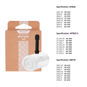 Chambre à air en TPU en alliage d'aluminium ultra-légère pour <span class=keywords><strong>VTT</strong></span> avec valve Schrader, chambre à air de vélo personnalisée en TPU - Product Image 4