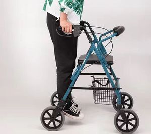<span class=keywords><strong>Chariot</strong></span> <span class=keywords><strong>de</strong></span> courses pour adultes avec armerest, <span class=keywords><strong>trotteur</strong></span> en alliage d'aluminium stable, aide à la <span class=keywords><strong>marche</strong></span> pour personnes âgées, 4 roues - Product Image 1