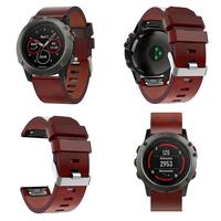 Tali Jam Tangan Kulit Asli Mewah Upro untuk pria 26mm Mudah Dipasang Pengganti Tali Kulit untuk Garmin Fenix 7x/5X