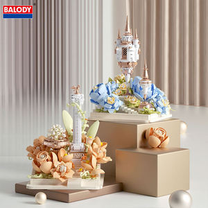 Flower Encounter Street Guesthouse Creative Preserved-Flower Decorations 40-Piece ABS <b>Plastic</b> Educational Puzzle - Product Image 4