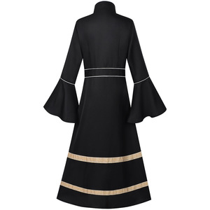 Nuevo Hábito Sacerdotal, <span class=keywords><strong>Ropa</strong></span> <span class=keywords><strong>de</strong></span> Clérigo, Túnica <span class=keywords><strong>de</strong></span> Poliéster Mate con Bordado Dorado, Traje <span class=keywords><strong>de</strong></span> Coro, Vestido Maxi Litúrgico para Pastor - Product Image 3