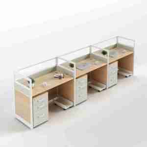 Escritorio de Oficina Moderno de Aglomerado para Personal, Configuraciones Simples de Múltiples Asientos, Estaciones de Trabajo - Product Image 6