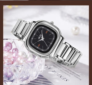 Reloj de Moda para Mujer, Cuadrado, de Cuarzo, con Esfera Grande, de Acero Inoxidable, Resistente al Agua, en Oferta - Product Image 2