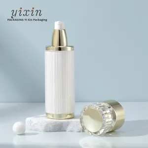 30 मिलीलीटर ऐक्रेलिक फेस क्रीम लोशन वैक्यूम स्प्रे बोतल के साथ 120 मिलीलीटर सार ब्रश प्लास्टिक टोपी सौंदर्य प्रसाधन प्लास्टिक जार - Product Image 3