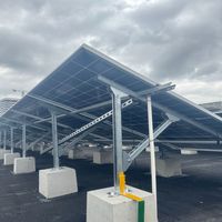 Support de montage solaire en U en acier Zn-Al-Mg pour panneaux photovoltaïques, pour systèmes de montage au sol et sur toit plat