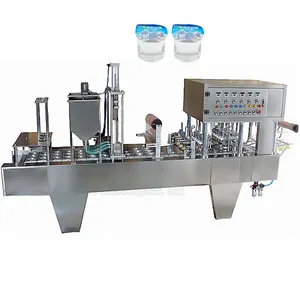 Máquina de enchimento de líquido para bebidas, esterilização e desinfecção automática, copo para lavar água potável, gelatina, bebidas, preenchimento e vedação