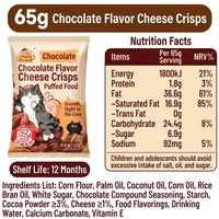 65g Snacks au fromage et céréales, sans graisses trans, au chocolat, motif chat mignon, vente directe usine, personnalisable pour KTV, fêtes, usage domestique et loisirs