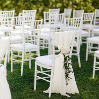 Fabrication de chaises de salle à manger Chiavari empilables en aluminium portables pour les mariages, les restaurants, les événements et l'utilisation en extérieur