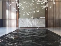 Dalle de marbre liquide sur mesure, aspect naturel, écologique, luxueuse, pour cuisine, salle de bain, villa, comptoir de bar, hall d'hôtel et revêtement mural