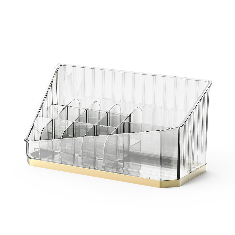 Mirror cabinet storage - cross-shaped storage box [transparent black]
