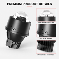 Projecteur antibrouillard bi-LED bicolore, faisceau haut et bas, 3 pouces, 12V 24V, universel, pour éclairage automobile