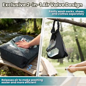 Sac de Lavage Portable Manuel 2-en-1 avec Valve à Air et Logo Personnalisé pour Camping, Croisière, Camping-car – Vente en Gros - Product Image 4