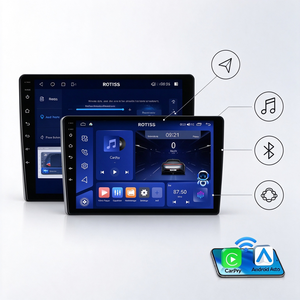 Lecteur DVD universel pour voiture, autoradio, navigation GPS, lecteur multimédia Carplay, 2din, 4 cœurs, 2+64 Go, Android 13.0, prend en charge 9 pouces - Product Image 1