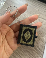 Llavero con Mini Corán Musulmán Vintage, Adorno Colgante de Papel, Regalo Islámico Personalizado para Hombres y Mujeres Musulmanes