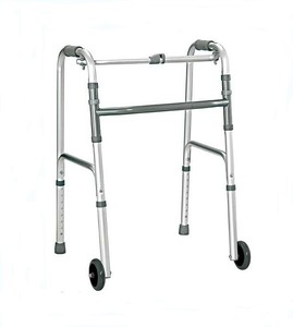 Andador y rodillo de aluminio con función plegable de freno de disco ajustable en altura Capacidad de 200kg para pacientes en el cuidado del hogar hospitalario - Product Image 5