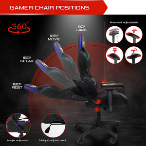 Silla de juegos con <span class=keywords><strong>luces</strong></span> <span class=keywords><strong>led</strong></span> para jugadores, asiento negro RGB con <span class=keywords><strong>luces</strong></span> <span class=keywords><strong>led</strong></span>, precio más barato, proveedores verificados - Product Image 6