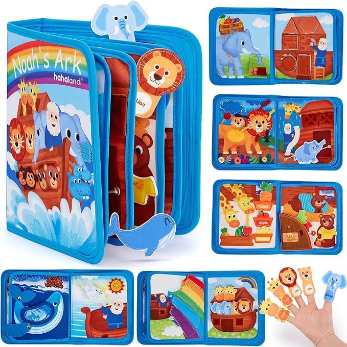Blue whale lion book-embroidered velcro