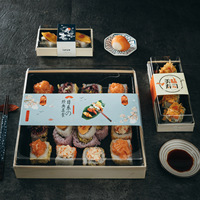 Boîte à charcuterie en bois avec couvercle anti-buée, boîte bento pour sushi, truffes, sandwichs, beignets, fruits, desserts, idéale pour les fêtes et les plats à emporter
