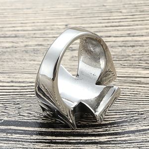 Men's Stainless Steel <b>Skull</b> Cross <b>Ring</b> Punk Style Fashion Jewelry Gift 27067 - Product Image 2