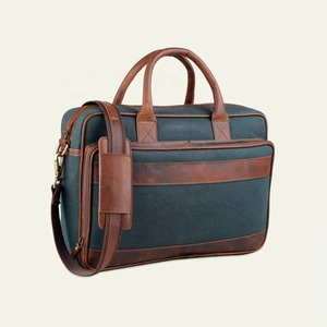Service OEM, dernier design, sacs pour ordinateur portable en cuir véritable 100% pour hommes, couleur unie - Product Image 1