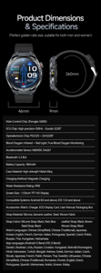 NOUVELLE Montre connectée Android ET474, montre connectée étanche pour hommes, surveillance scientifique du sommeil 24h/24, ECG, montre connectée de santé et de fitness - Product Image 5