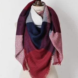 Vendita calda muti colori stock grande piazza di inverno del capo oversize tartan acrilico <span class=keywords><strong>plaid</strong></span> coperta sciarpe - Product Image 4