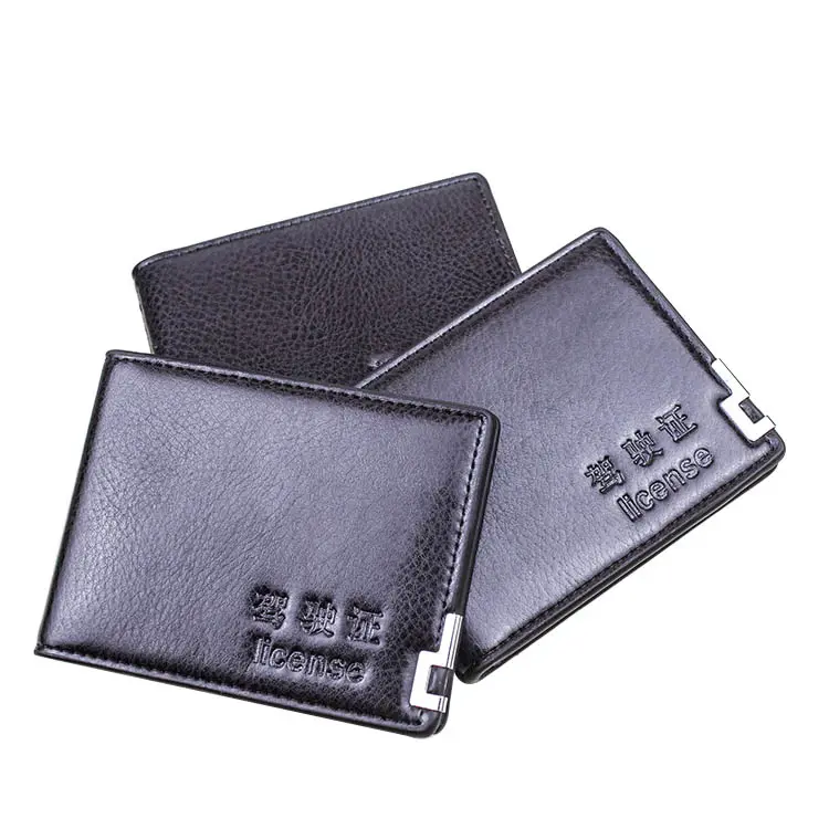New Designer Slim Pu Leather Large Capacity Driver License Cover Card Holder with ID Window for Men and Women