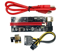 60CM 009S Riser 6Pin 4Pin PCI-E 1X à 16X Riser Card Extender PCI Express X16 Carte Graphique GPU Adaptateur en stock