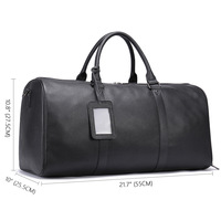 Sacs de voyage d'affaires pour hommes européens et américains en cuir véritable durable 20L, modèle personnalisé avec poignée souple