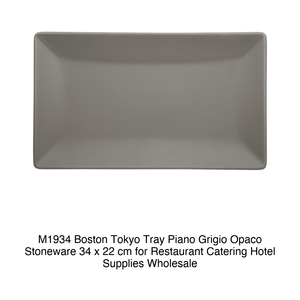 Plato para servir Boston / Tokyo, 34 × 22 cm, gris mate, gres, M1934 - Product Image 2