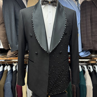 Costumes slim fit pour hommes, 3 pièces, costumes de cérémonie, costume blanc classique pour homme, tenue de danse, taille plus, smoking