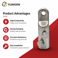Connecteur à boulon BLMT en alliage d'aluminium fiable pour câbles électriques, fabriqué en Chine, sans finition de surface