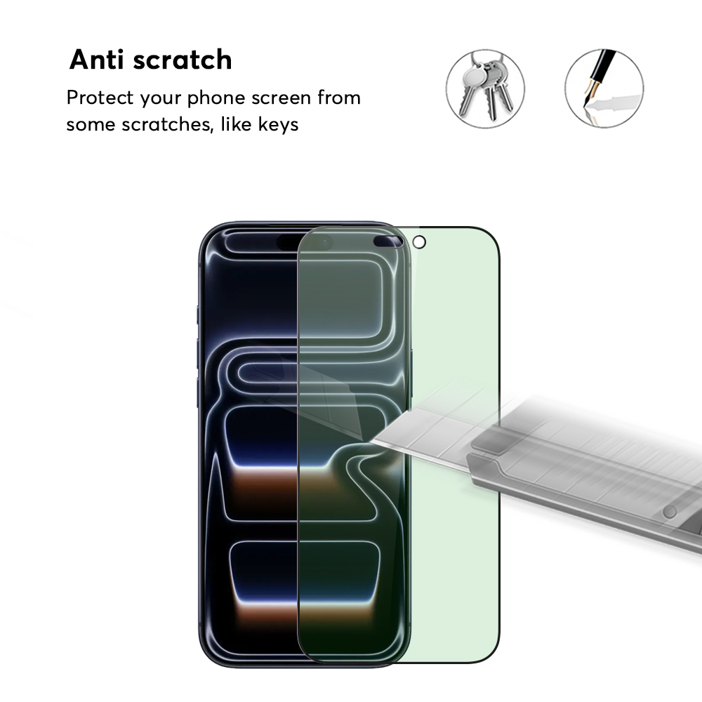 Plus One Mobile Phone Screen Protector Anti Blue Light Tempered Glass Phone Accessories for iPhone 17 16 15 14 13 12 Pro Max · image 3