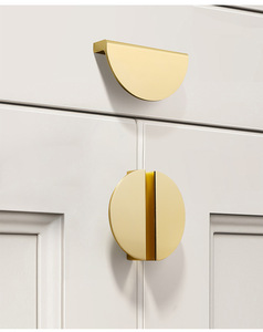 Modern and Simple Semi-circular Aluminum Alloy Paired <b>Black</b> Handle - Product Image 3