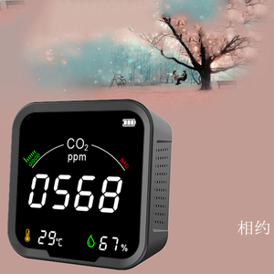 方形三合一温度红外传感器空气质量监测仪 <span class=keywords><strong>CO2</strong></span> 传感器测量仪 Wifi 空气质量监测仪 二氧化碳检测仪 - Product Image 3