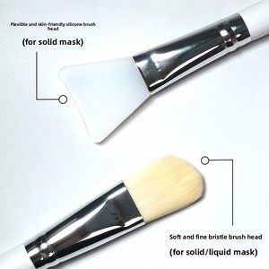 Double-Headed Soft <b>Silicone</b> Gel Face Mask Brush Mud Application Cleaning Skincare Tool <b>Stick</b> - Product Image 4