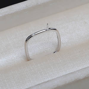 Bague carrée en argent S925, bague fermée, 4-7 perles, bijoux, accessoires de bricolage, plateau 4064 - Product Image 2