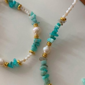 Nuevo collar de acero inoxidable con cuentas hechas a mano de piedra Natural, collar de perlas personalizado Diy a la moda - Product Image 4