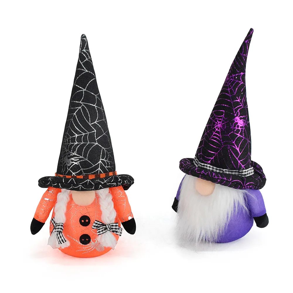 Nuovi prodotti gnomi decorativi per feste di Halloween peluche illuminato gnomo Little Fashion Demon Gonk Lighting