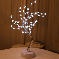 Lampu pohon LED untuk dekorasi ruang meja dekorasi Natal tanaman dalam ruangan lampu pohon pohon Willow