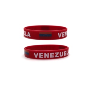 Pulsera de Silicona con Diseño Personalizado del Fabricante, Pulsera con la Bandera de Venezuela en Amarillo y Azul, Pulsera de Silicona - Product Image 5