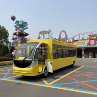 Bus électrique fermé pour le tourisme, 30 places, navette touristique pour parc d'attractions, zone panoramique, station balnéaire et hôtel
